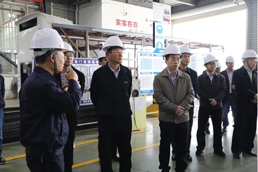 2021年3月24日南寧市政協副主席陳世平一行到公司開展先進裝備制造產業工作專班調研工作